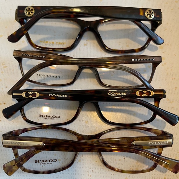 4 eyeglass frames 2-Coach 1-Tory Burch, one Burberry - Picture 3 of 10